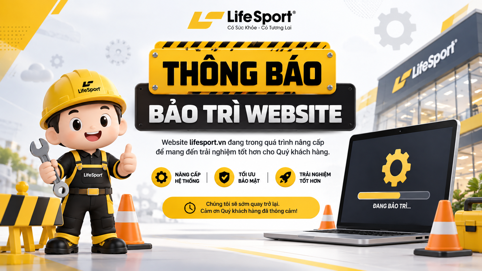 LifeSport - Website đang bảo trì