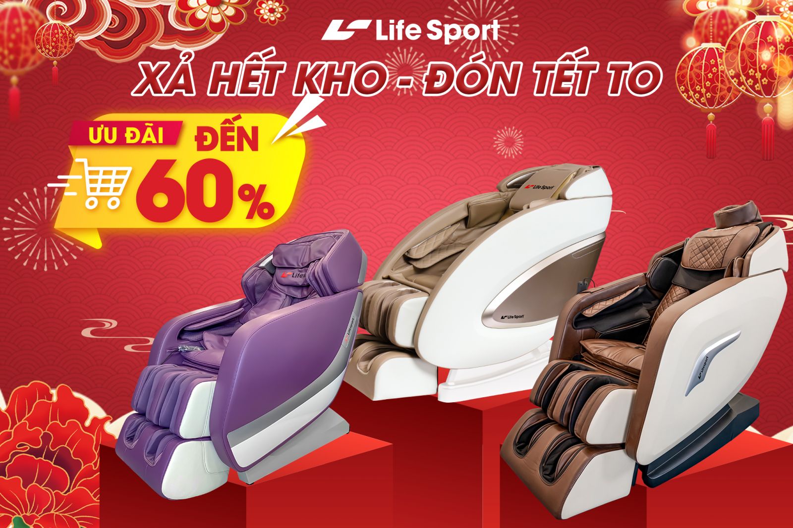 Xả Hết Kho - Đón Tết To - Ghế Massage, Máy Chạy Bộ Ưu Đãi 60%