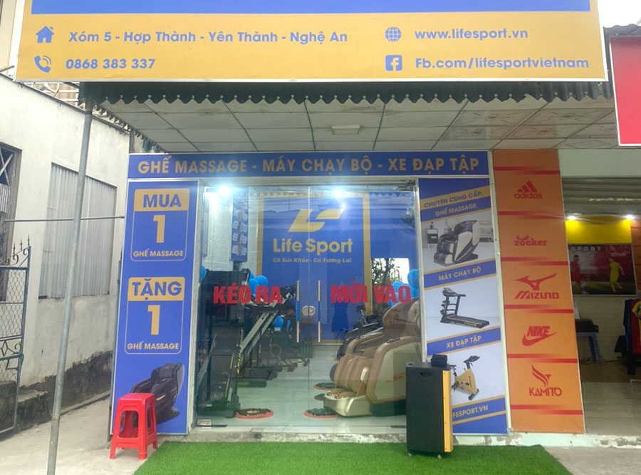 Lifesport Nghệ An: Cửa Hàng Ghế Massage, Máy Chạy Bộ, Xe Đạp Tập