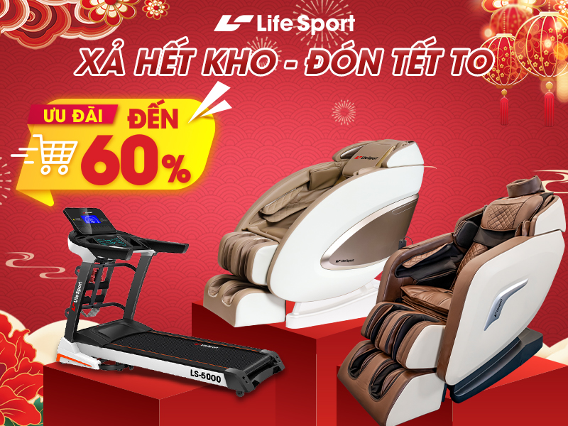 Xả Hết Kho - Đón Tết To - Ghế Massage, Máy Chạy Bộ Ưu Đãi 60%