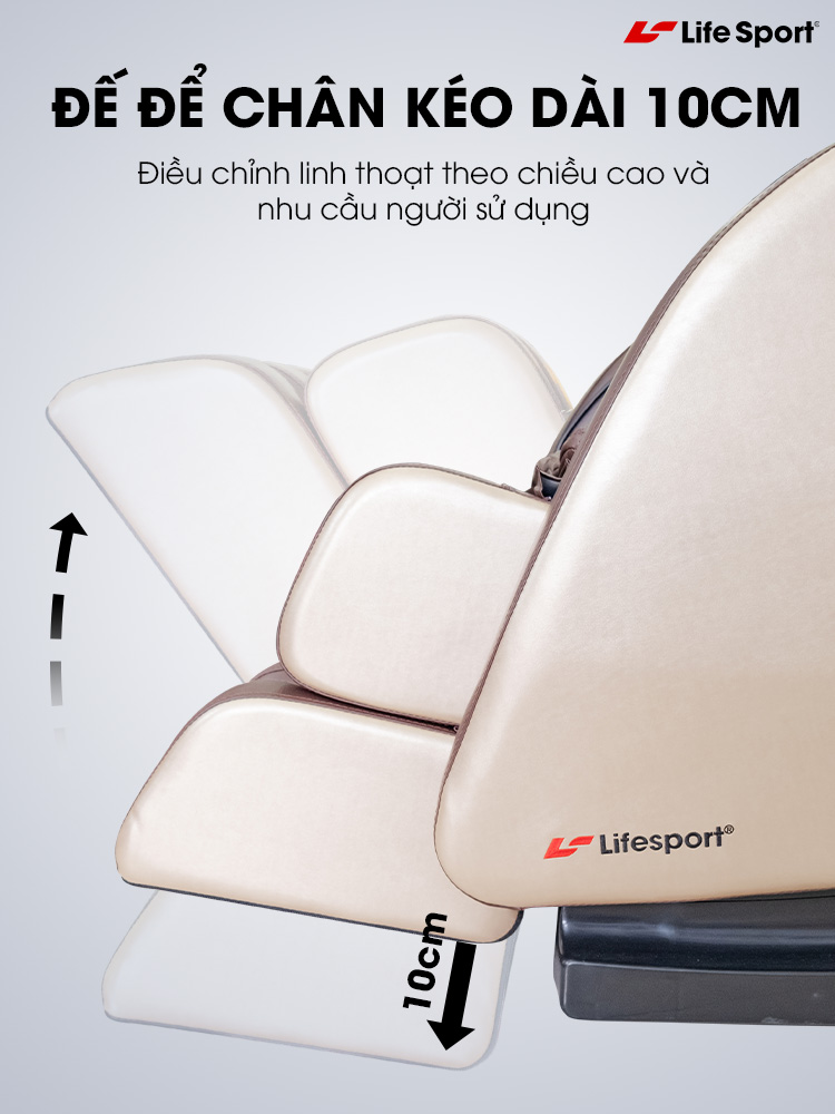 Ghế massage LifeSport LS 300 | Đế chân kéo dài 10cm