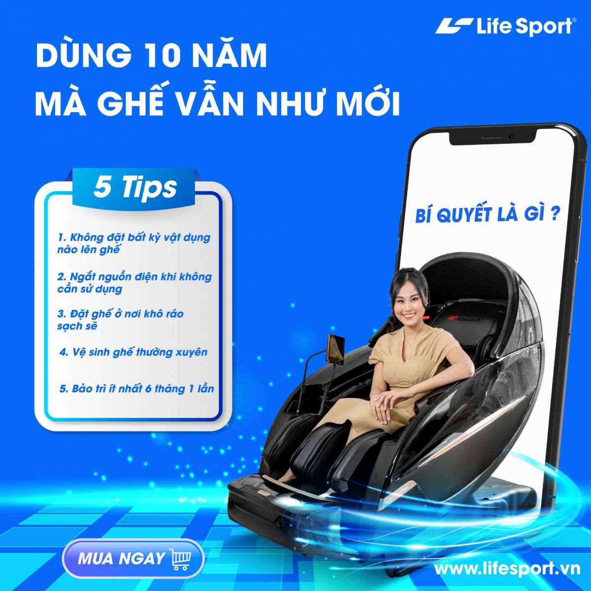 Bảo quản ghế massage tại Lâm Đồng đúng cách