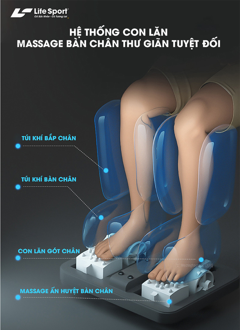 Ghế massage Lifesport LS-599 massage chân