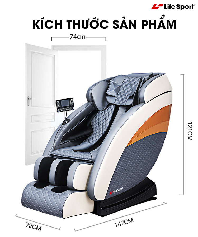 kích thước ghế massage LS-1600