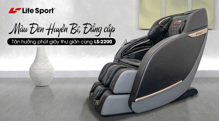 Ghế mát xa giá rẻ, góp 0% LS-2200 | Màu đen