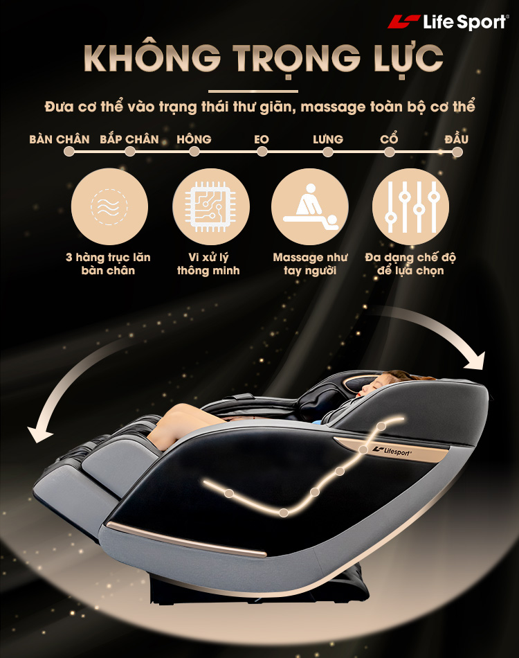 Ghế massage chế độ không trọng lực