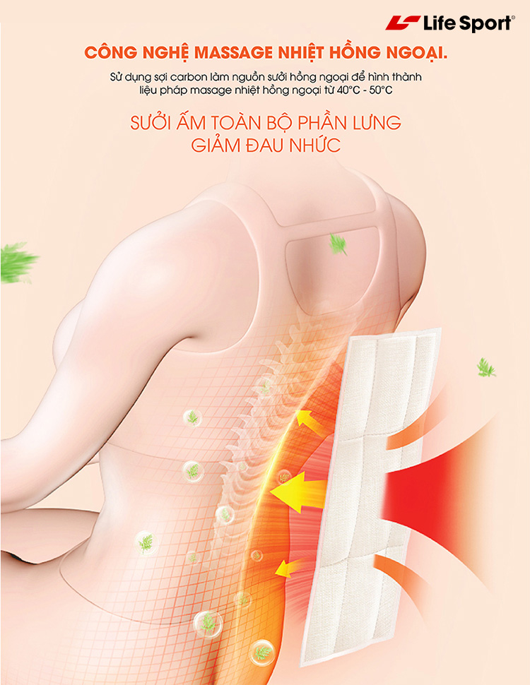 ghế mát xa lifesport 2200 | massage nhiệt