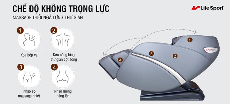 Ghế massage ls 2600 | massage nhiệt không trọng lực