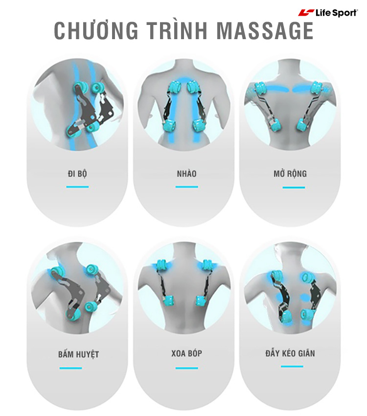Ghế massage giá rẻ với 6 chương trình massage tự động