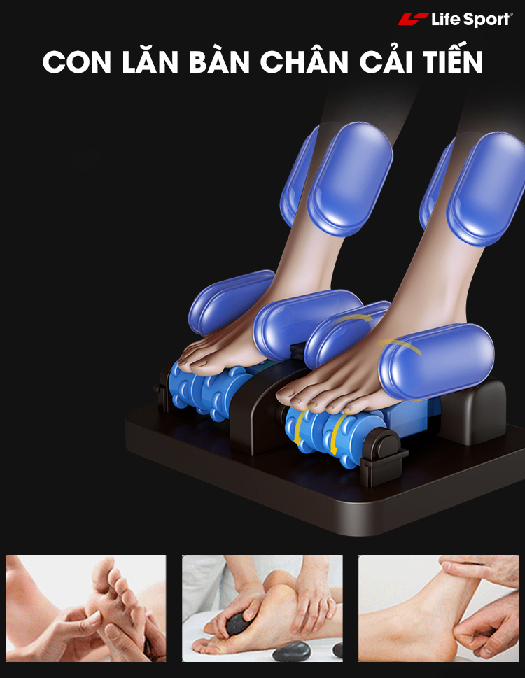 Ghế Massage LifeSport LS-2900 con lăn bàn chân 