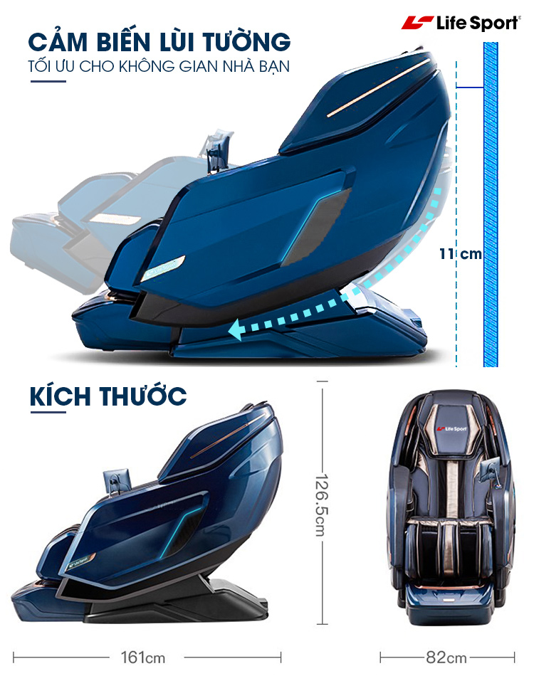 Ghế massage toàn thân Life Sport 789 chính hãng, góp 0%
