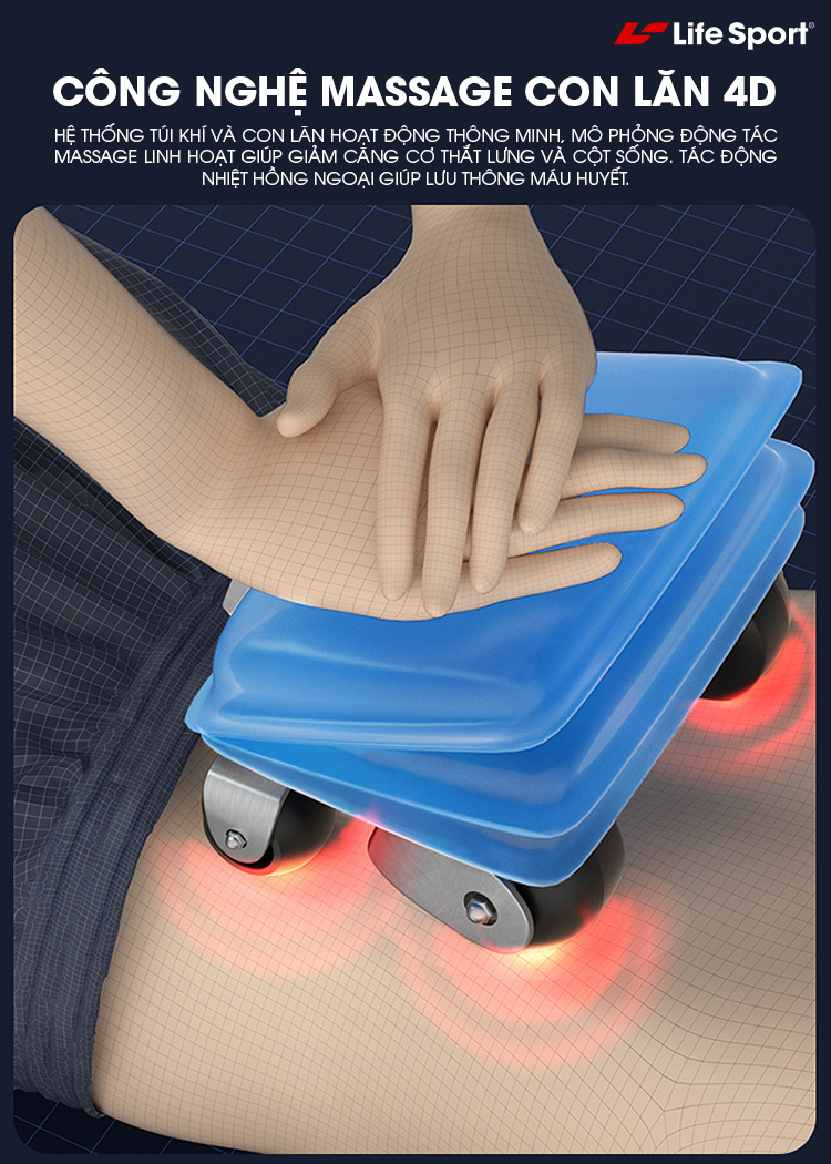 Ghế massage toàn thân Life Sport 789 sang trọng, đẳng cấp