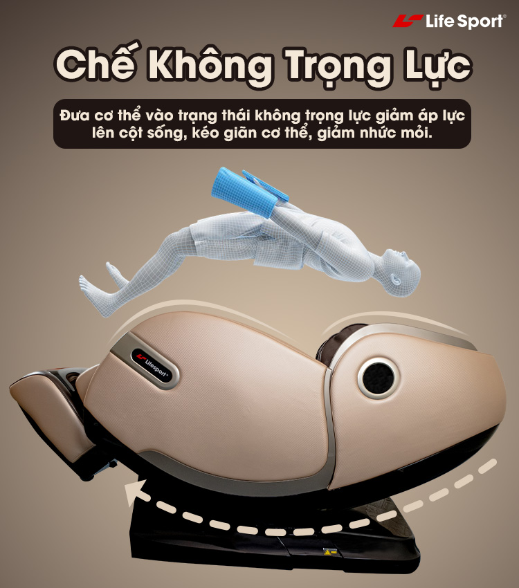 Ghế massage với chế độ không trọng lực cải tiến