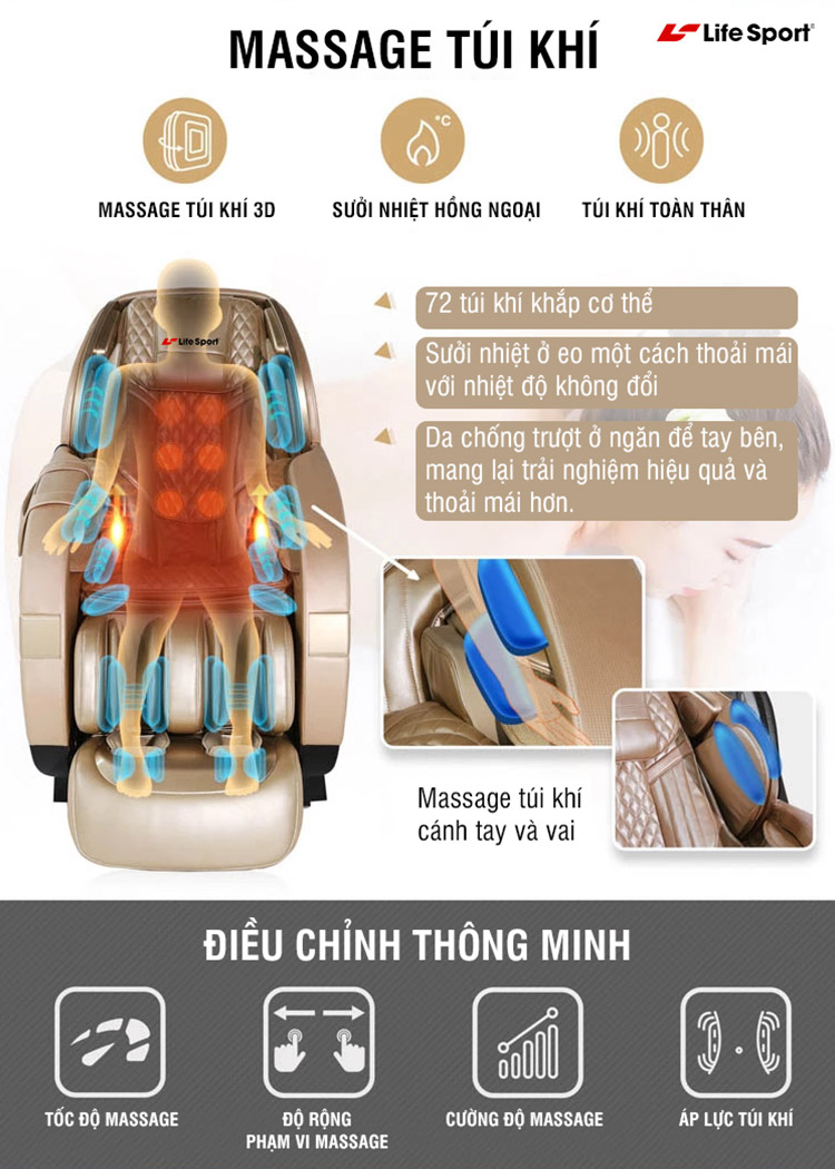 Ghế massage LS-9900 hiện đại | góp 0%