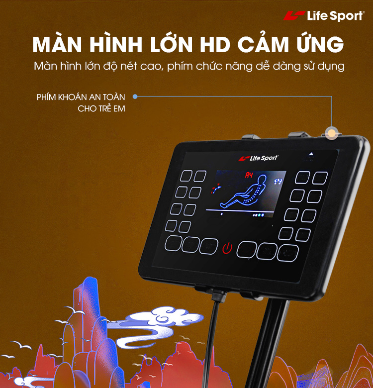 Ghế massage lifesport LS-350 | màn hình cảm ứng