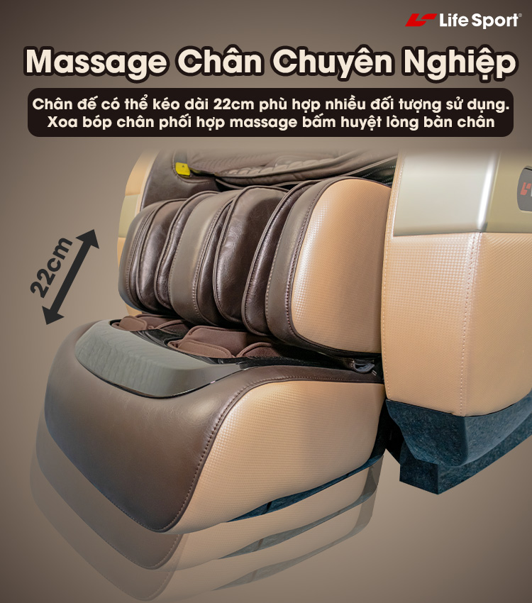 Ghế massage Lifesport 899 tablet massga chân chuyên nghiệp