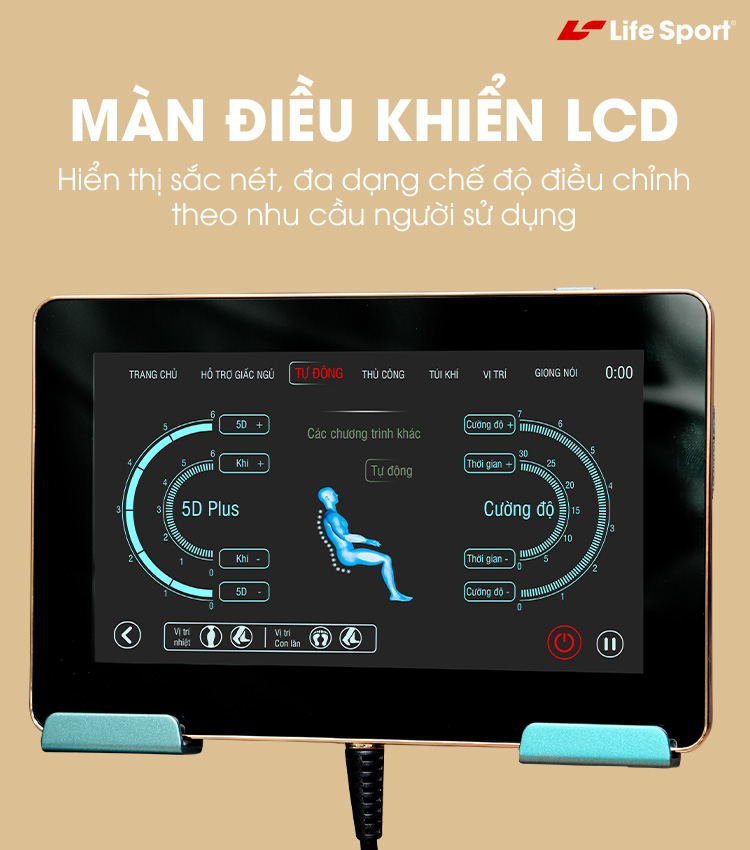 Ghế massage ls-999 | màn hình LCD