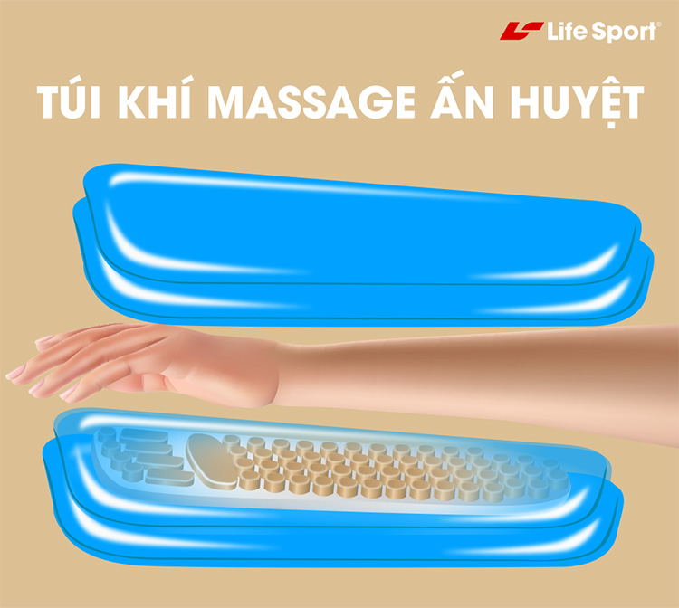 Ghế massage lifesport ls 999 | túi khí tay