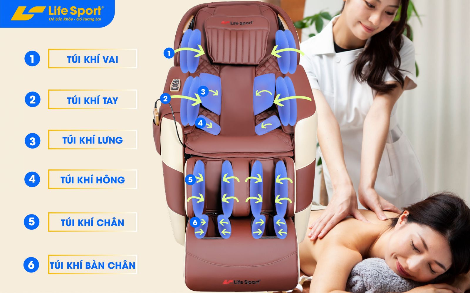 Khám phá những tính năng hiện đại của ghế massage Đạ Huoai