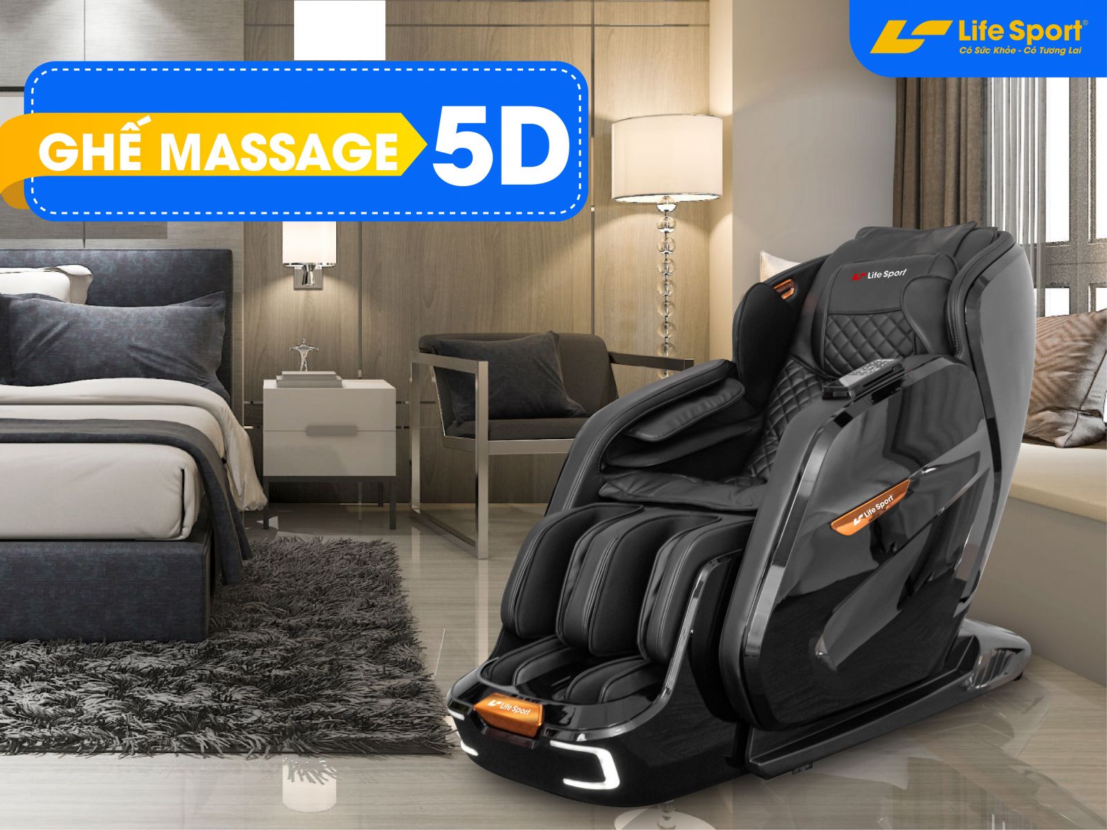 Ghế massage toàn thân Life Sport 5D | Góp 0%
