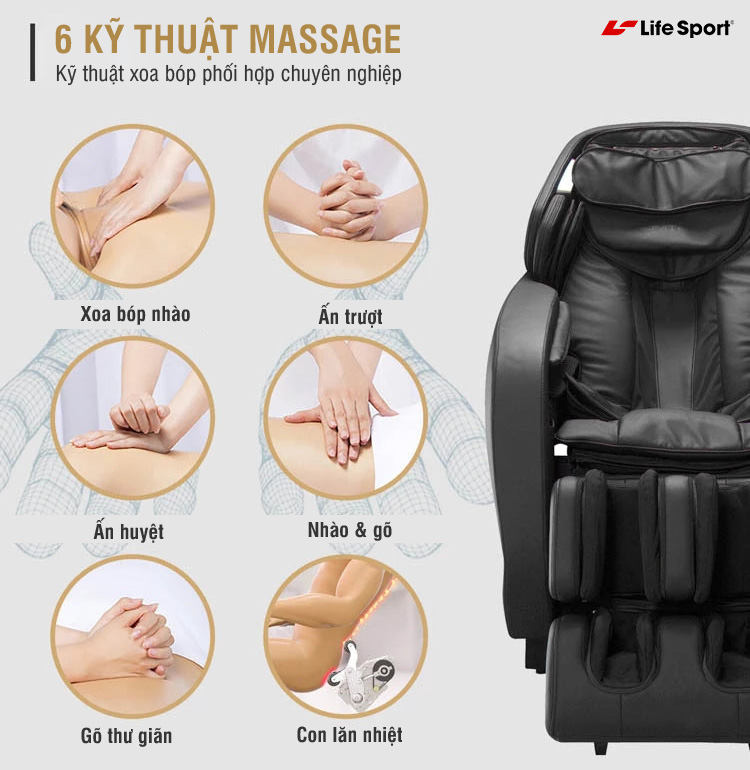Các kỹ thuật massage hiện đại từ ghế massage