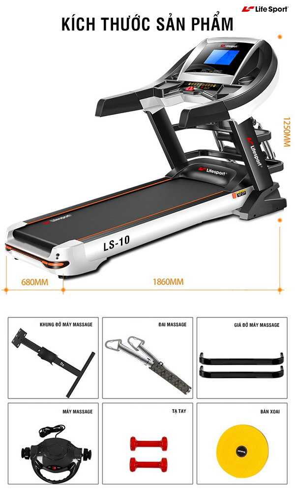 Máy chạy bộ Life Sport LS-10 giá rẻ
