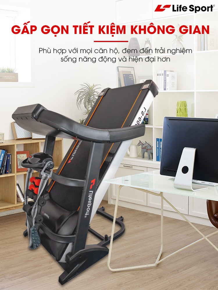 Máy chạy bộ gấp gọn tiện lợi | Lifesport
