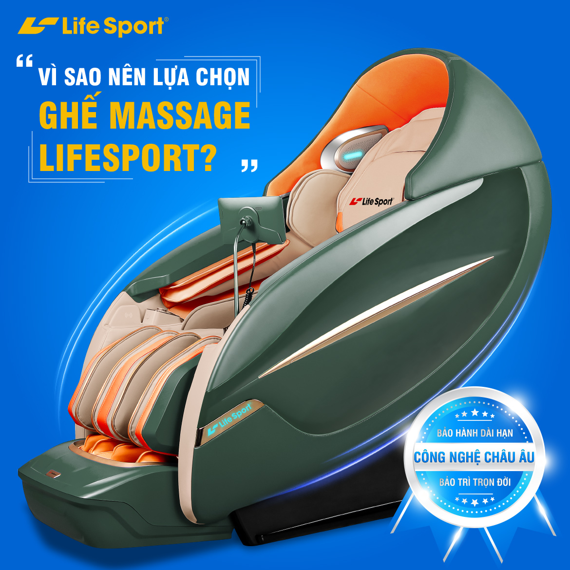 Tại sao nên mua ghế massage Nghệ An tại Life Sport