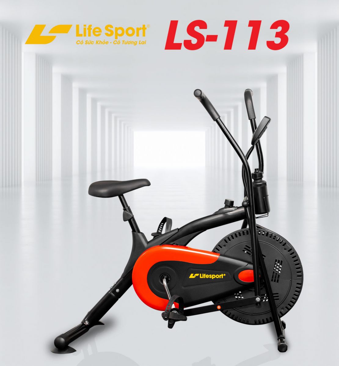 Rèn luyện sức khỏe với xe đạp tập thể dục Lifesport Ls-113