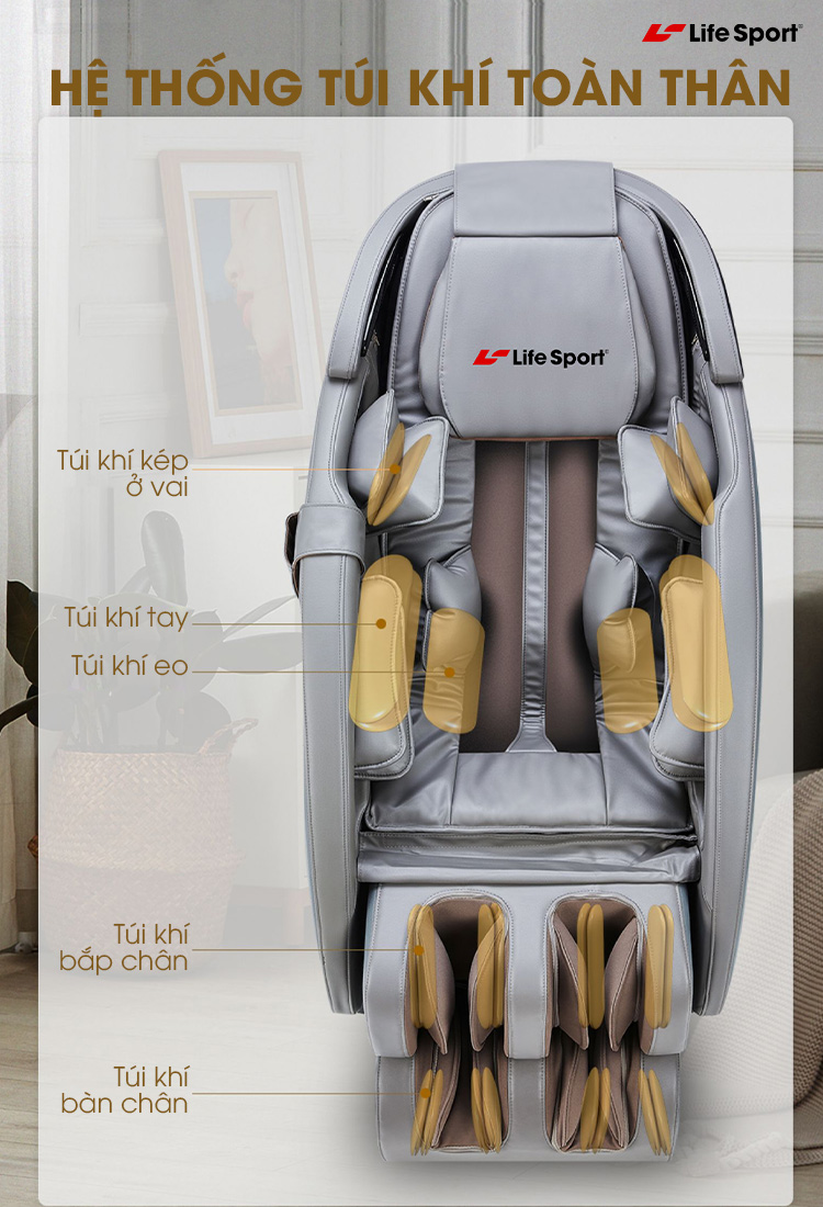 ghế massage kiên giang hệ thống túi khí toàn thân
