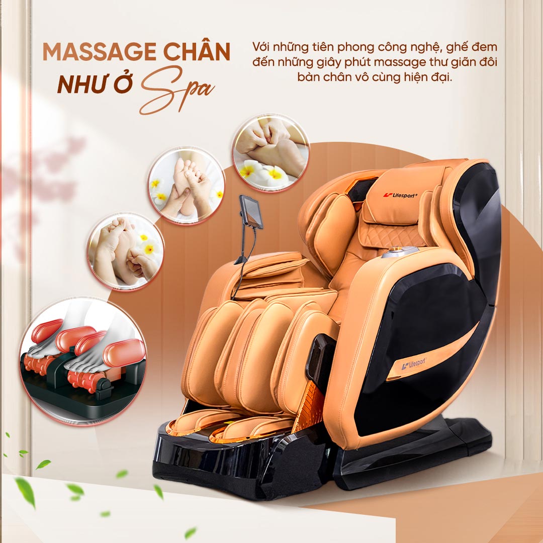 Ghế massage Lifesport LS-799 với chế độ massage chuyên sâu