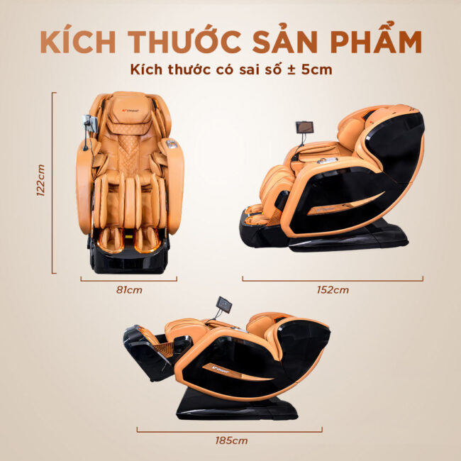 Kích thước ghế massage Lifesport LS-799