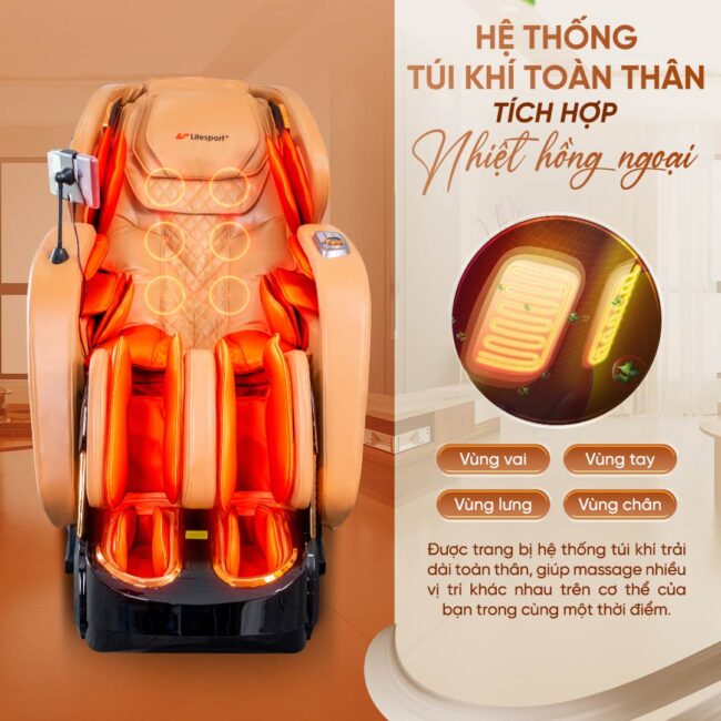 Ghế massage Lifesport LS-799 tích hợp nhiệt hồng ngoại