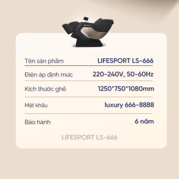 Ghe massage Lifesport LS 666 19 1