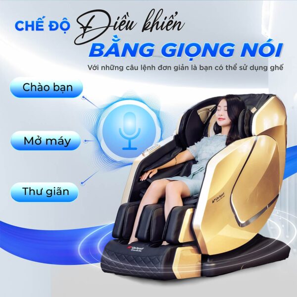 Ghế massage Lifesport LS-599 có thể điều khiển bằng giọng nói tiếng Việt
