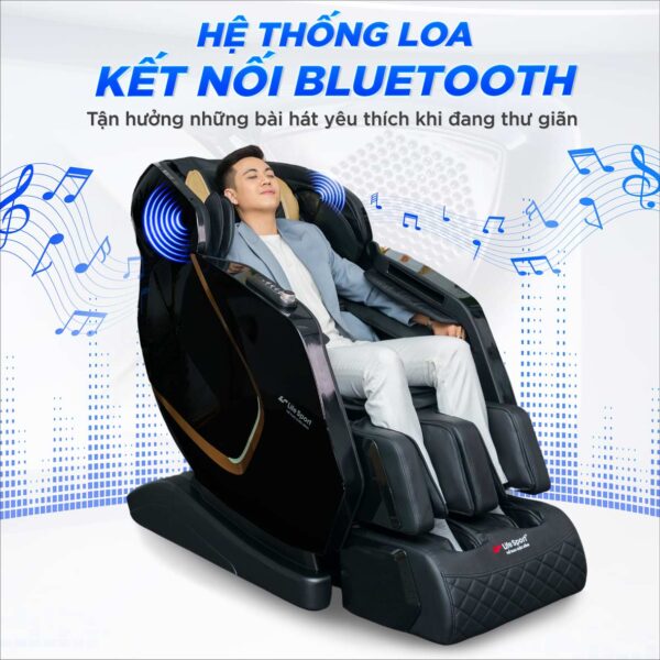 Ghế massage Lifesport LS-599 trang bị hệ thóng loa có khả năng kết nối bluetooth