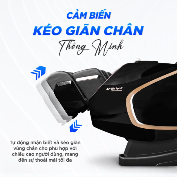 Ghế massage Lifesport LS-599 có cảm biến kéo dài chân