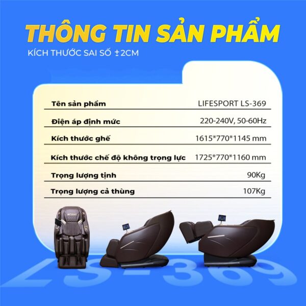 Ghế Massage Lifesport LS-369 SL Ghe massage Lifesport LS 369 16