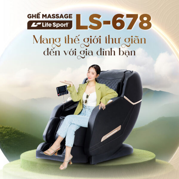 Ghế massage Lifesport LS-678 mang cả thế giới thư giãn đến với ngôi nhà bạn