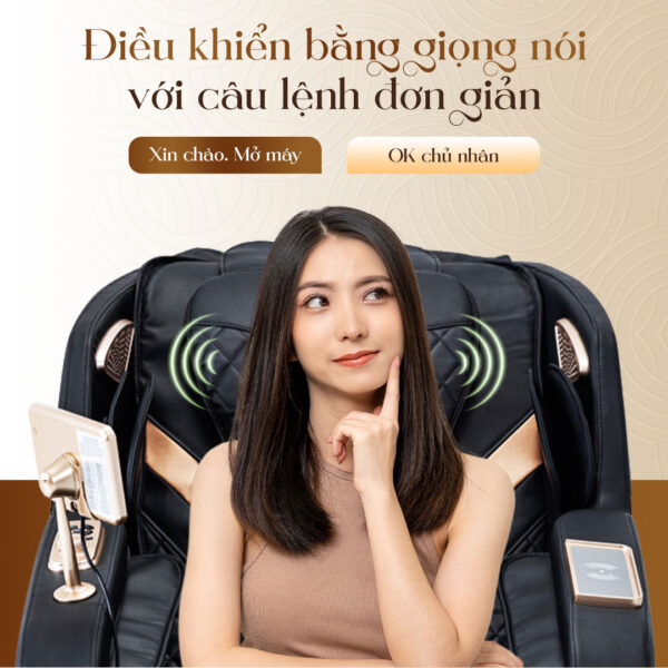 Ghế massage Lifesport LS-678 có thể điều khiển bằng giọng nói