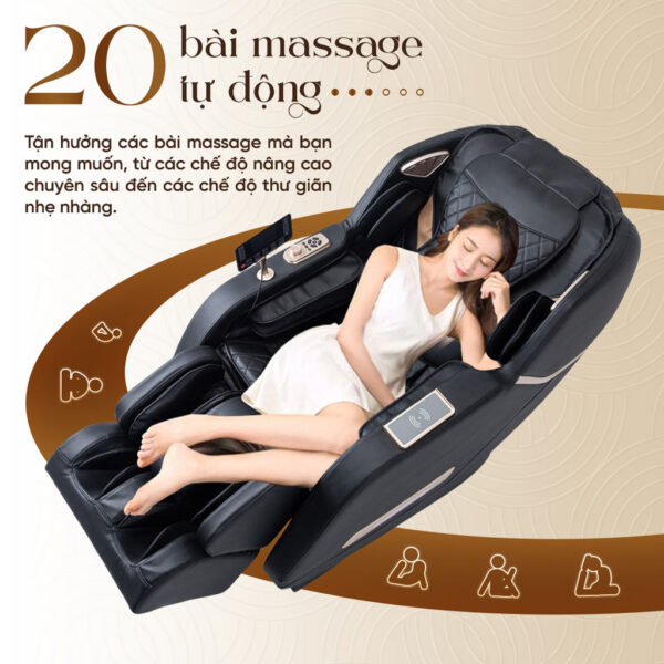 Ghế massage Lifesport LS-678 có đến 20 bài massage tự động