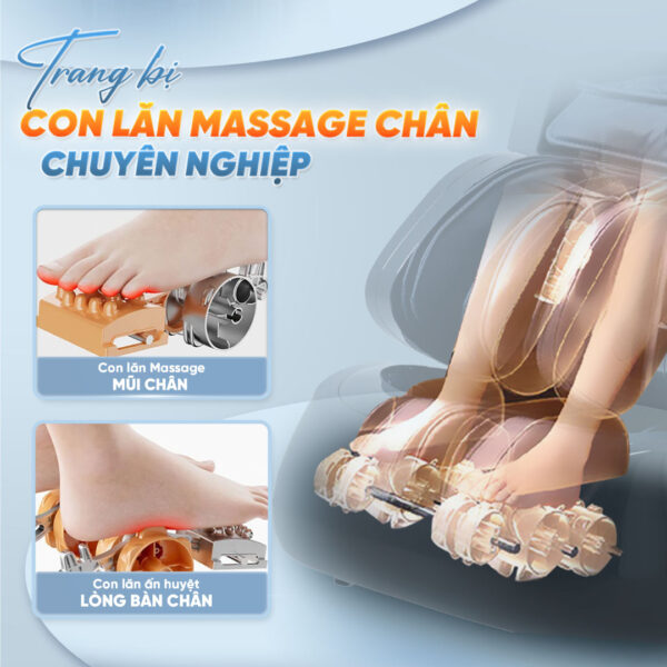 Ghế Massage Lifesport LS-339 có con lăn massage chân