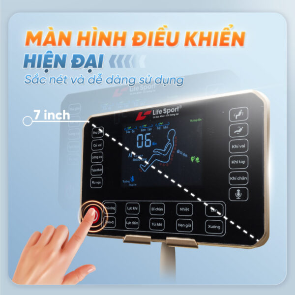 Ghế Massage Lifesport LS-339 có thể điều khiển bằng màn hình LCD