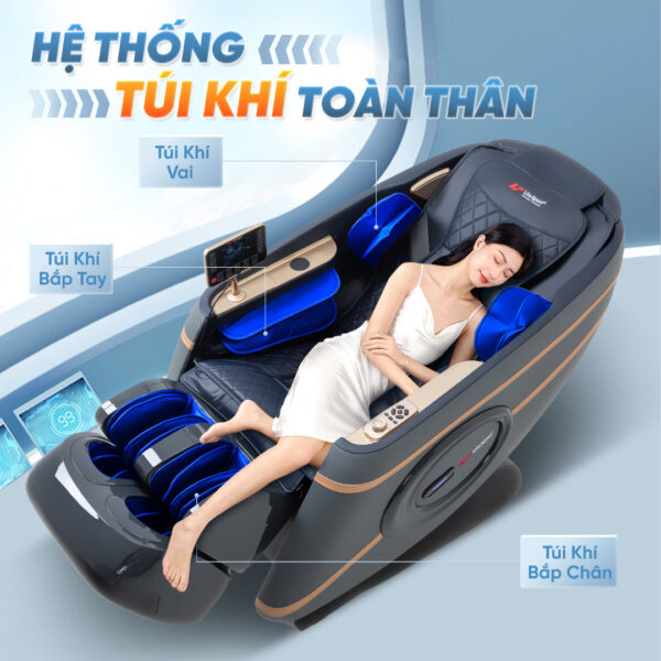 Ghế Massage Lifesport LS-339 có hệ thống túi khí toàn thân