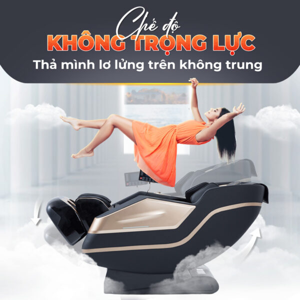 Thỏa sức thư giãn với chế độ massage không trọng lực trên ghế massage Lifesport Ls-359
