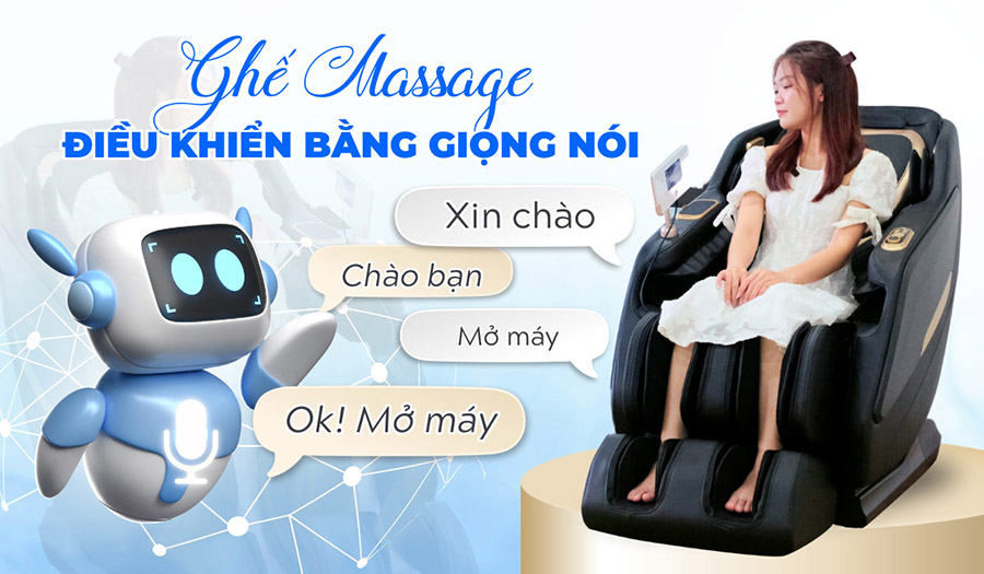 Ghế Massage Điều Khiển Bằng Giọng Nói - Ai Cũng Dùng Được