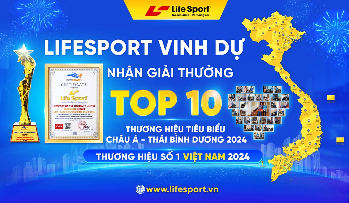 Lifesport Được Vinh Danh Tại Lễ Công Bố “Top 10 Thương Hiệu Tiêu Biểu Châu Á - Thái Bình Dương 2024”