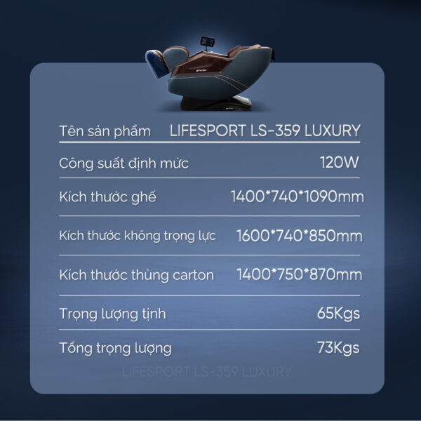 Ghe massage Lifesport LS 359 Luxury 18 1