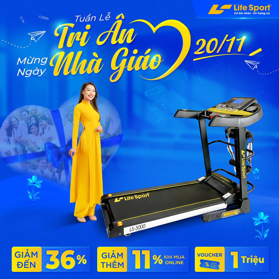 Tuần Lễ Tri Ân - Mừng Ngày Nhà Giáo - Lifesport Ưu Đãi Đến 50%