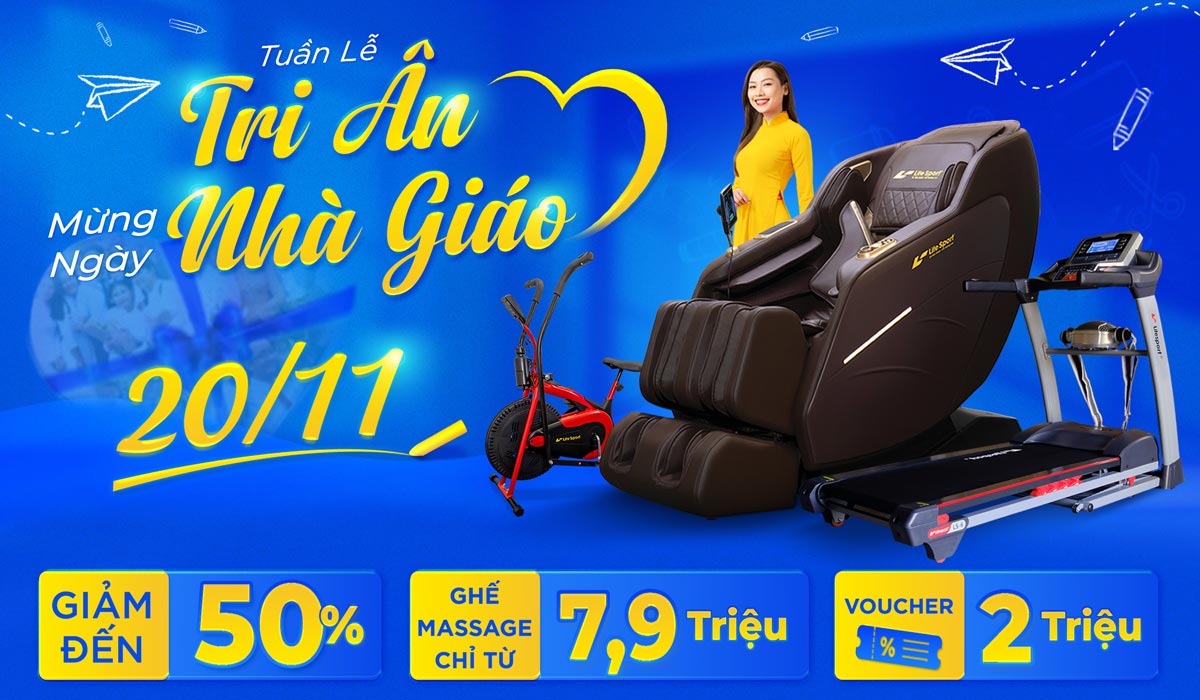 Tuần Lễ Tri Ân - Mừng Ngày Nhà Giáo - Lifesport Ưu Đãi Đến 50%